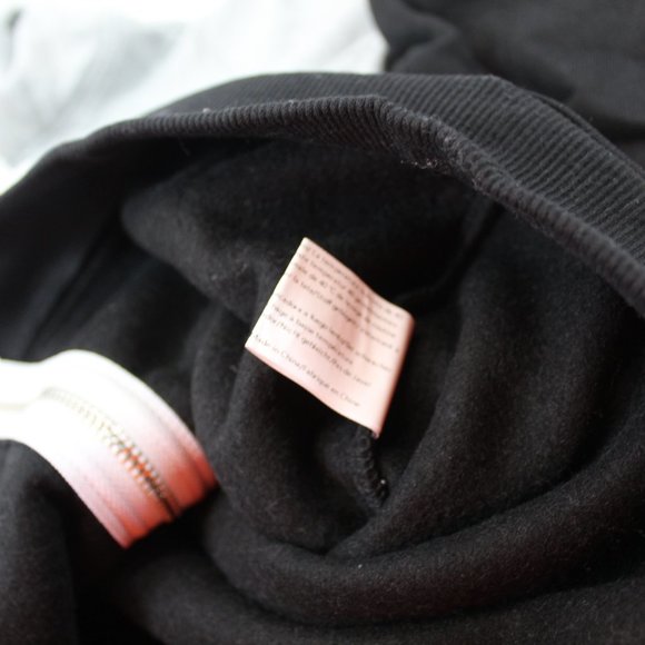 Zip Hoodie Sweatshirt Black / Grey Block Small - Picture 7 of 9